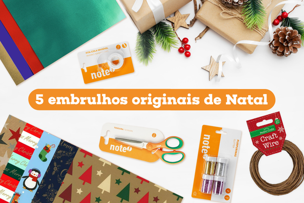 5 embrulhos originais de Natal