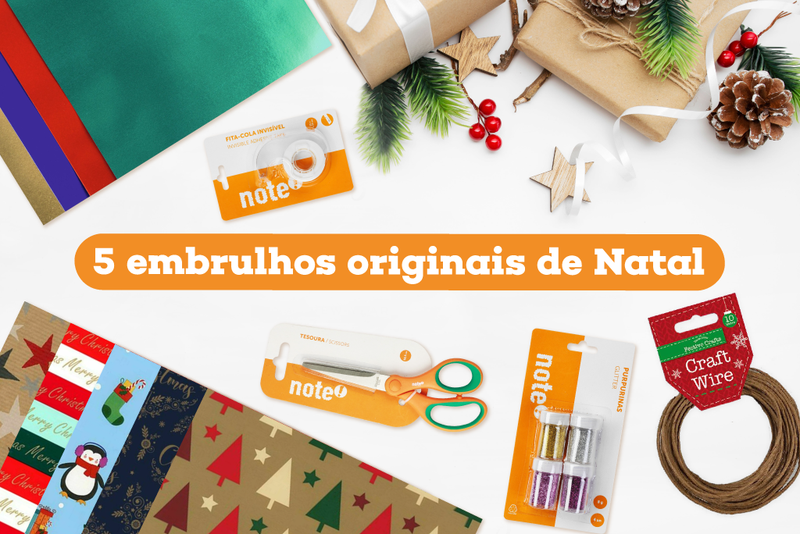 5 embrulhos originais de Natal