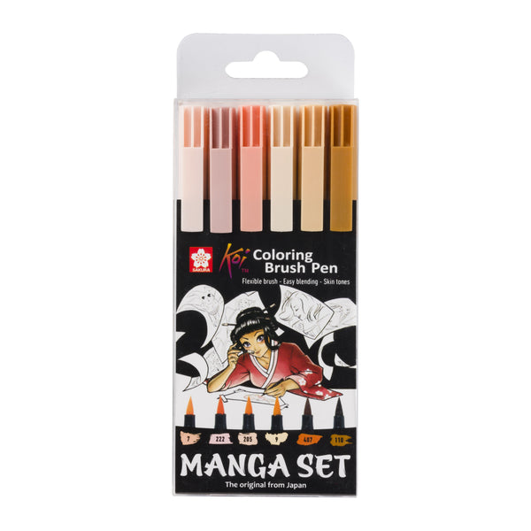 Conjunto de 6 Marcadores Sakura Koi Coloring Brush