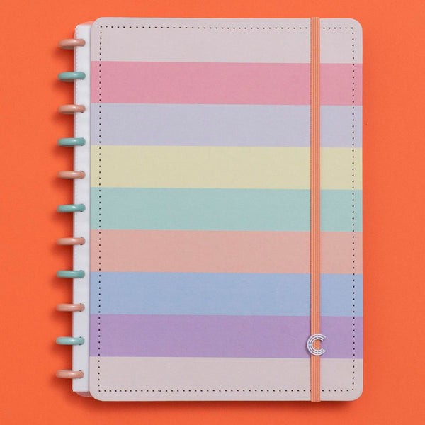 Caderno Grande Arco-Íris Pastel