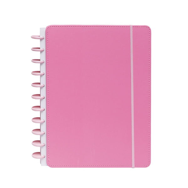 Caderno Smart com Elástico Espiral A4 Pautado Rosa