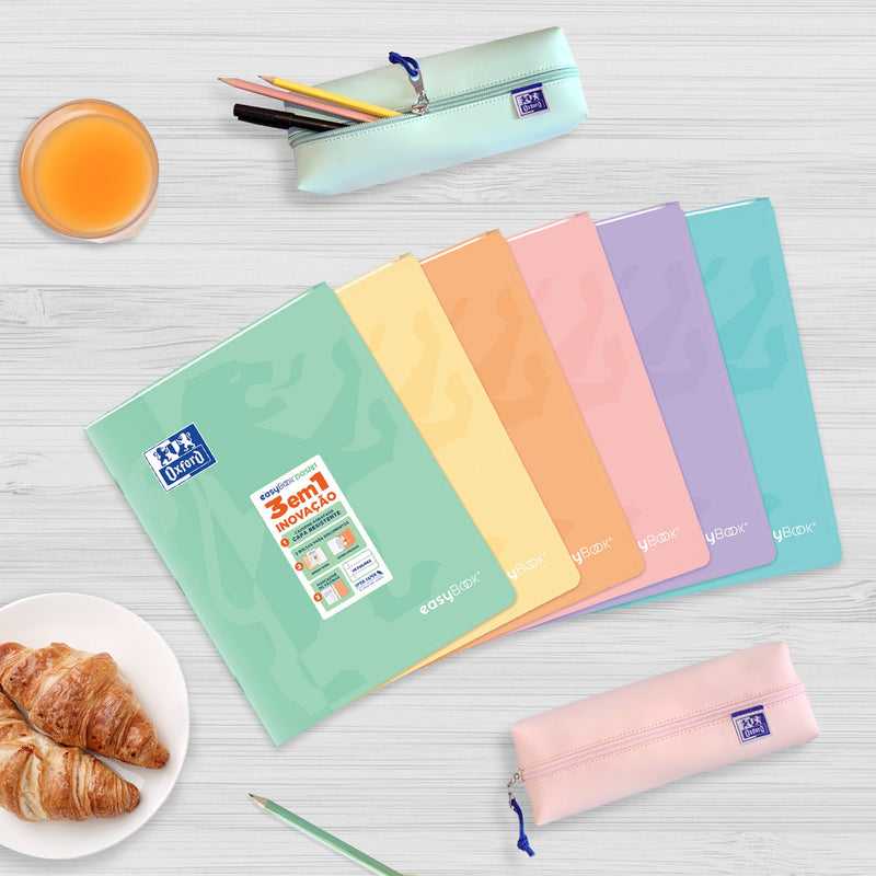 Caderno Agrafado A5 Pautado Easybook Pastel Oxford