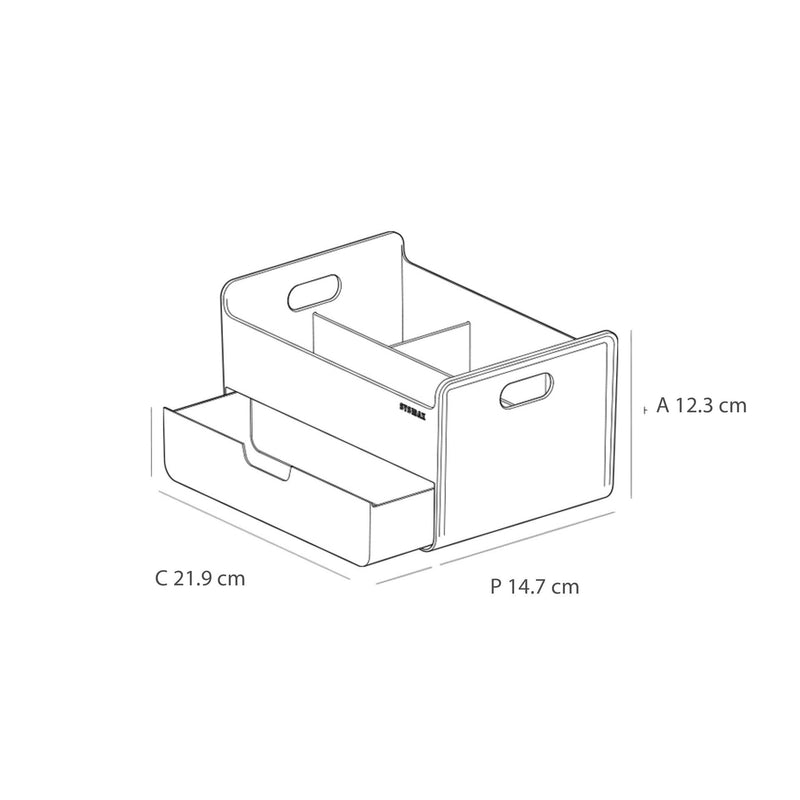 Organizador Secretária Combo Desk Azul Sysmax